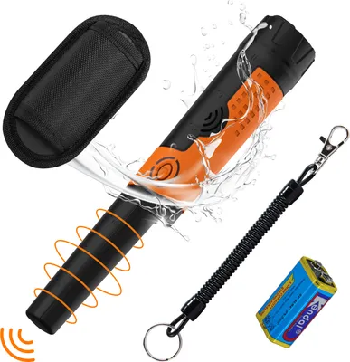 Produktbild von Metalldetektor Pinpointer IP68 Komplett Wasserdicht, 360° Suchen Metallsuchgerät mit Gürtel Holster und LED Licht