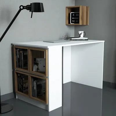Obrázok produktu pre Skye Decor, PC stolík - Babar (biela + orech)