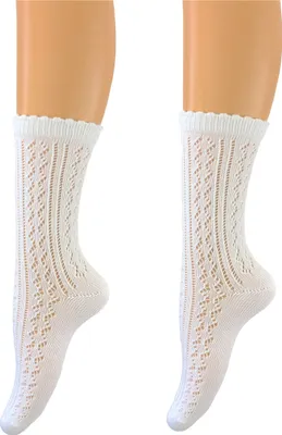 Produktbild von edle halbhohe Damen Trachten Kniestrümpfe Dirndlstrümpfe Trachtenstrümpfe gehäkelt halblang weiß - handgekettelte Spitze – Hochzeit Oktoberfest