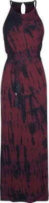 Produktbild von RED by EMP Damen rot-schwarzes Maxikleid mit Batik-Muster S