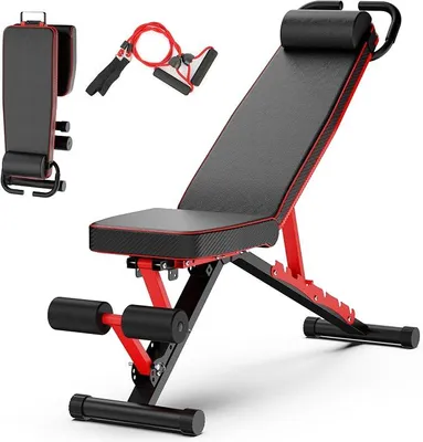 Imagen del producto de Banco de entrenamiento plegable y resistente para uso doméstico, con una capacidad de carga de 1300 libras, ideal para el fitness en casa