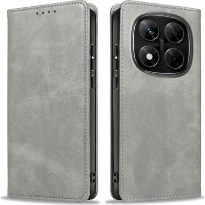 Produktbild von Handyhülle für Xiaomi Redmi Note 14 Pro Kunstleder Flip Cover Hülle Handytasche Case Kartenfach Farbe: Grau