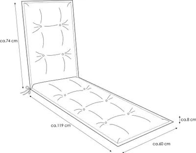 Produktbild von Auflage Rollliege Bali 2385 grau Schmetterlinge 193x60x8 cm KETTtex