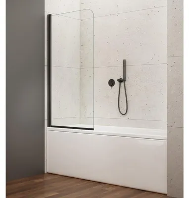 Obrázek produktu pro VILMA koupelnová zástěna 600x1400mm, černá, čiré sklo