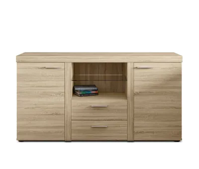 Produktbild von AX LIVING Schubladenschrank Kommode Spacoro 2T2S Modern Eiche Sonoma