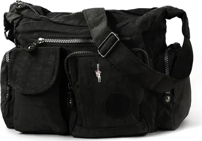 Image de Bag Street Sac à main pour femme Sac noir en nylon 30x12x22 D2OTJ205S