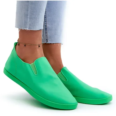 Zdjęcie produktu dla Damskie Tenisówki Trampki Slip-On Zielone Lovinia 37