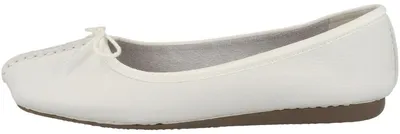 Produktbild von Clarks Damen Freckle Ice Ballerinas, White White Leather, 35.5 EU