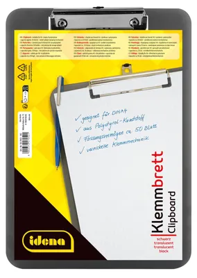 Obrázek produktu pro Idena schránka f.A4, průsvitná černá