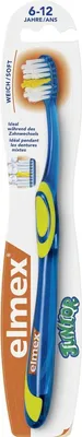 Produktbild von elmex JUNIOR Zahnbürste, Zahnbürste, Kind, Blau, Gelb, 6 Jahr(e), 12 Jahr(e), 1 Stück(e)