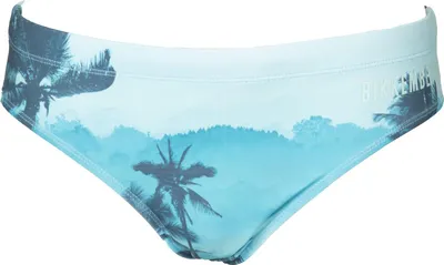 Produktbild von BIKKEMBERGS Herren Badeslips Schwimmbecken Bademode Kordelzug innen Artikel BKK2MSP08 Serie: Tropenlandschaft, XL, Poliestere 82%,Elasthan 18%