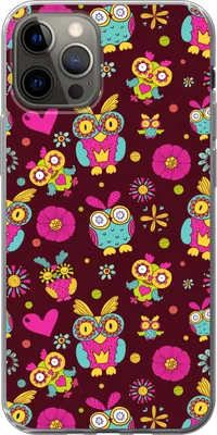 Produktbild von MuchoWow® Handyhülle Schutzhülle Hülle für Telefoonhoesje iPhone 13 Pro Mädchen - Eule - Schokolade - Muster - Mädchen - Kind - Kinder Silikon Softcase Handy Hülle - Handy-Tasche