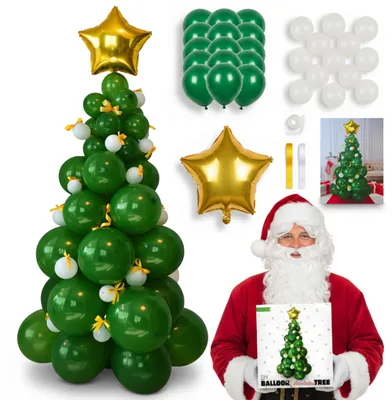 Produktbild von Künstlicher Weihnachtsbaum aus Ballons, XXL, 195 cm, DIY-Dekoration