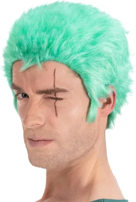Produktbild von Perücke Zoro One Piece für Erwachsene grün - Einheitsgröße