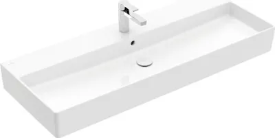 Produktbild von Villeroy & Boch VB Memento 2.0 Waschtisch 4A22CL 1200x470mm Eckig mit Überlauf Weiß Alpin
