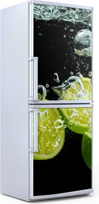 Produktbild von Kühlschrankdekoration  60x180 cm  Aufkleber auf dem Kühlschrank - Früchte Spritzen