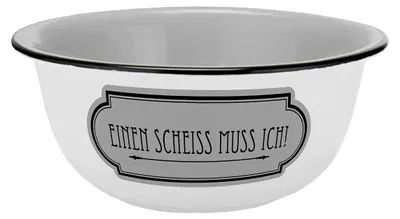 Müslischale Ein Scheiss muss ich, Porzellan, 600 ml, weiß