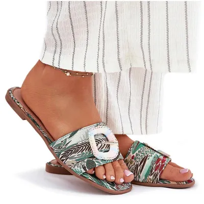 Produktbild von Flache Damen Sandalen Mit Dekorativer Schnalle Mehrfarbig Clariola 39