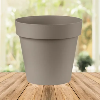 Produktbild von Central Garden Round Blumentopf in taupe in 40 cm Durchmesser mit Rollen