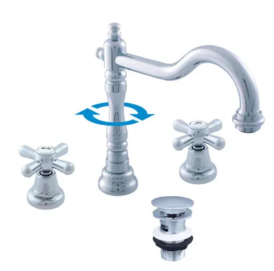Zdjęcie produktu dla Slezák-RAV Bateria umywalkowa Slezák RAV Morava Retro MK132 Kolor: chrom, Wymiar: 1/2''