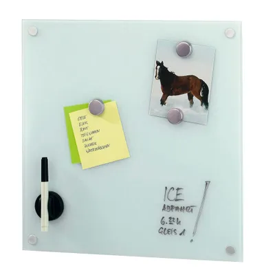Productafbeelding van keine Marke 11600 Glas-Memoboard weiß 40x40cm