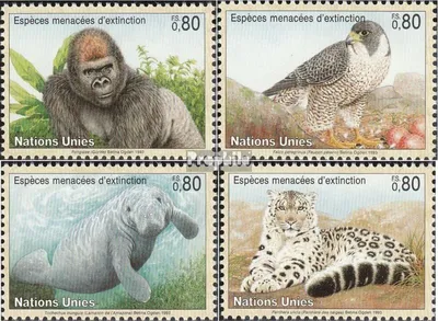 Produktbild von Briefmarken UNO - Genf 1993 Mi 227-230 (kompl.Ausg.) gestempelt Gefährdete Tiere