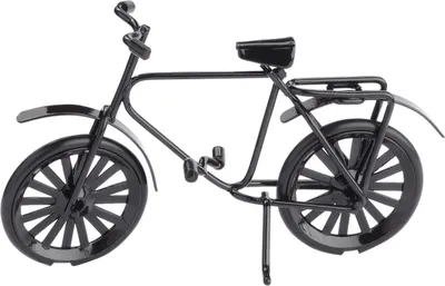 Produktbild von Hobbyfun 3470023 Miniatur Fahrrad schwarz Deko 9 cm Geldgeschenk Dekoration