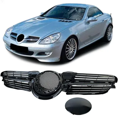 Produktbild von Kühlergrill schwarz glänzend für Mercedes-Benz SLK R171 2004-2007 Vorfacelift