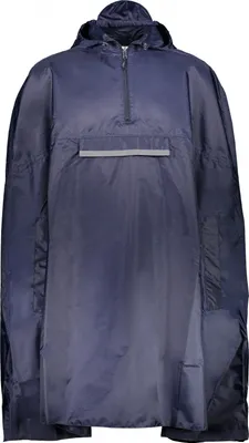 Image de Cape imperméable unie CMP à capuche fixe N950, noir et bleu, taille M