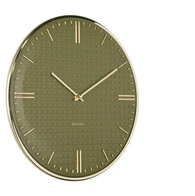Obrázek produktu pro Karlsson – Nástěnné hodiny Riqueza – zelené – Ø 35 cm