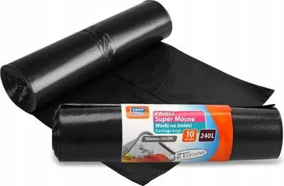Obrázek produktu pro Super silné vložky do odpadkových košů 240l černé 10ks