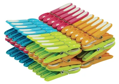 Produktbild von Wäscheklammern Set, 60 Stück, bunt, für Garten und Haushalt