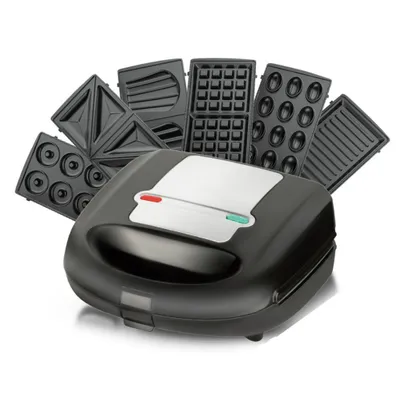Produktbild von AIORBER 220V 6-in-1 Sandwichmaker mit austauschbaren Platten, 750W, Doppelseitige Heizung, Antihaft, LED-Anzeige, für Frühstück & Snack