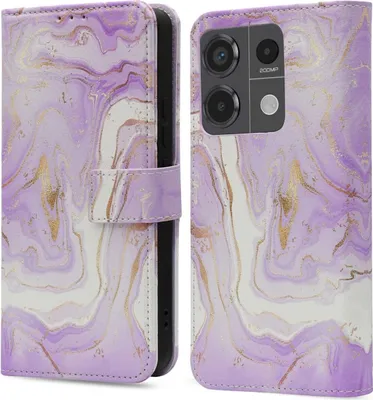 Produktbild von imoshion Design Klapphülle Xiaomi Redmi Note 13 Pro (5G) / Poco X6 - Purple Marble