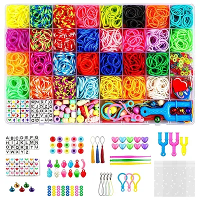 Loombandenset 2700 Stück, 30 Farben, DIY-Bastelset mit Box