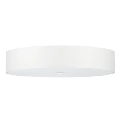 Imagen del producto de Lámpara de techo SKALA 70, color blanco, 6 bombillas E27, 15W, materiales: tela, vidrio y acero, dimensiones: 20x70x70 cm. Marca: Sollux Lighting