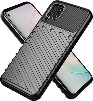 Produktbild von cofi1453® Hybrid Armor Etui SchutzHülle "Thunder" Case Bumper Cover Handyhülle Matt Hülle Robust Rutschfest kompatibel mit Huawei P30 Pro