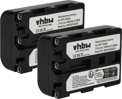 Produktbild von vhbw 2x Akku Ersatz für Sony NP-QM71, NP-QM71D, NP-QM91, NP-QM91D für Videokamera Camcorder (1400 mAh, 7,4 V, Li-Ion)
