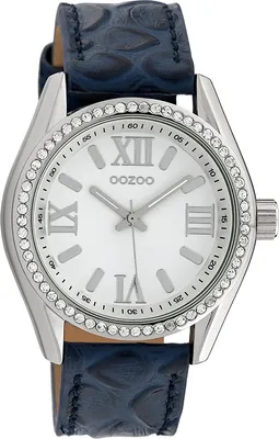 Produktbild von Oozoo Armbanduhr dunkelblau Leder Timepieces Damen Analog-Quarzuhr UOC10223