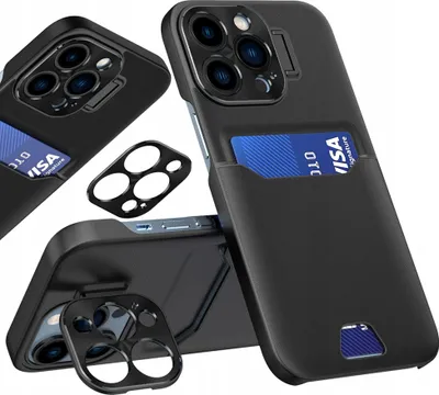 Obrázok produktu pre Hurtel Leather Stand Case, Puzdro s peňaženkou, Apple, iPhone 14 Pro, 15,5 cm (6.1"), Čierna