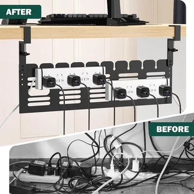 Produktbild von Kabelmanagement 2-pack Metallisch Stahlkabelorganizer für Büro und Home