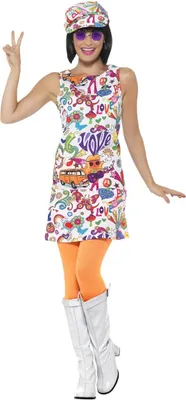 Image de Smiffys - Costume "60s Groovy" - Femme SM1645 (XL) (Multicolore)