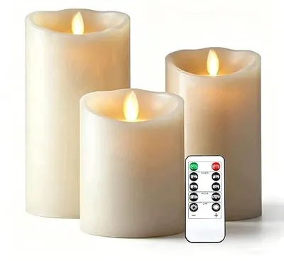 Zdjęcie produktu dla Świece LED zestaw 9 sztuk z pilotem timером na baterie dekoracja