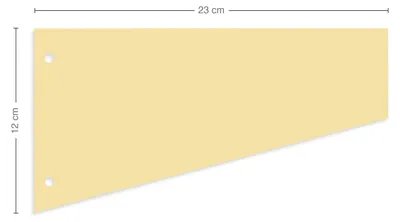 Produktbild von herlitz Trennstreifen Trapez, A4, Karton, Beige, 100 Stück, Registerstreifen
