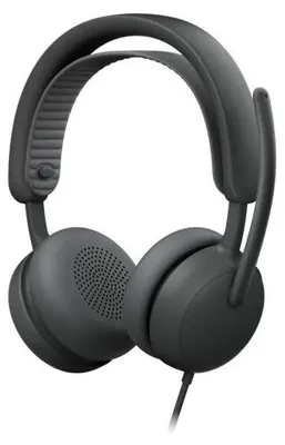 Produktbild von Logitech Zone Wired 2, Kabelgebunden, 20 - 20000 Hz, Anrufe/Musik, 223,5 g, Kopfhörer, Graphit