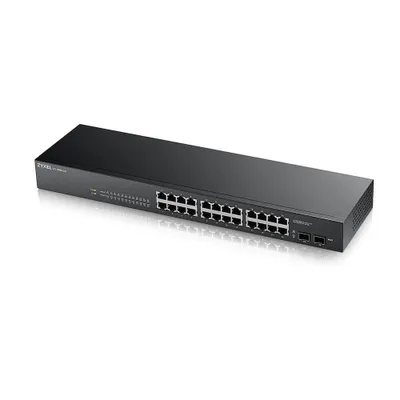 Produktbild von Zyxel GS1900-24 - Switch - Smart - 24 x 10/100/1000 + 2 x Gigabit SFP (Uplink) - Desktop, an Rack montierbar
