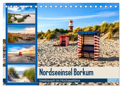 Produktbild von Nordseeinsel Borkum - Inselrausch im Hochseeklima (Tischkalender 2027 DIN A5 quer), CALVENDO Monatskalender
