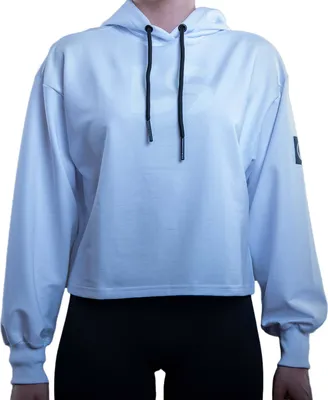 Produktbild von Dunkelschwarz Damen Hoodie oversize W-3 DSFULL PLA white - S