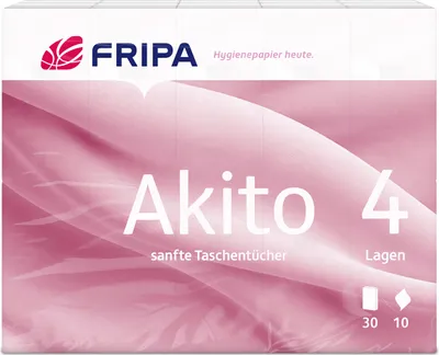 Produktbild von Fripa Taschentücher Akito 4-lagig hochweiß 30er Pack