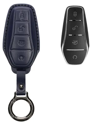 Immagine prodotto di Custodia per chiavi auto kwmobile, compatibile con BYD Atto 3 / Sealion / Han / Tang / Dolphin/Seal, in pelle - Custodia per chiavi - Copertura per chiavi